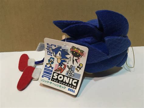 1991 Stringy Sonic The Hedgehog Plush Toy Figure Sega Rare Vintage Ufo