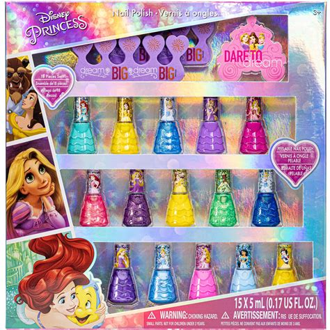 Buy Townley Girl Disney Princess Non Toxic Peel Off Water Based Safe