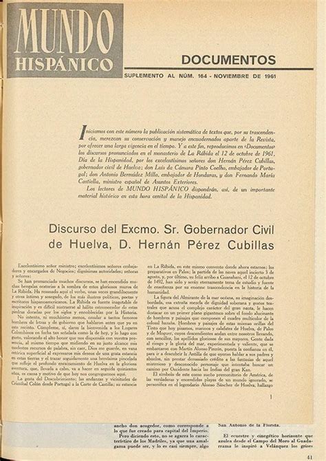 Mundo Hispánico Suplemento Al Núm 164 Noviembre 1961 Biblioteca