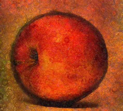 Apple A Day Abstract Realism Painting By Georgiana Romanovna