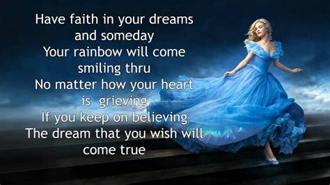 Lily James A Dream Is A Wish Your Heart Make Lyrics Cinderella