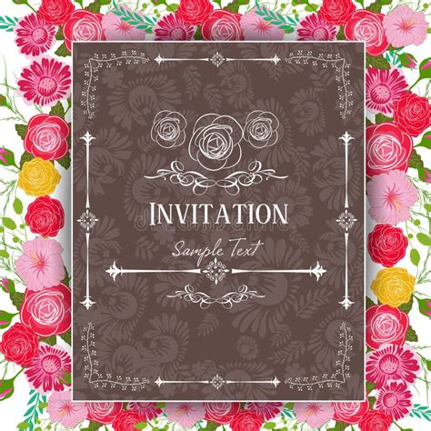 Invitation Card Vector Illustration Stock Vector Illustration Of