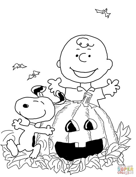 Free Printable Charlie Brown Halloween Coloring Pages Free Printable