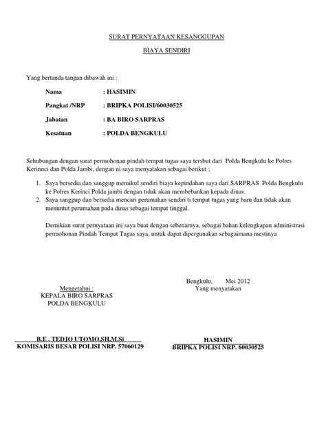 Foto copy sertifikat pelatihan satpam. Contoh Surat Permohonan Pindah Tugas Polri