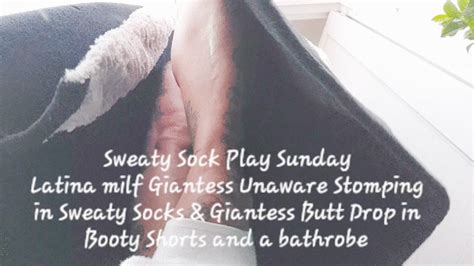Sweaty Sock Play Sunday Latina Milf Giantess Unaware Stomping In Sweaty