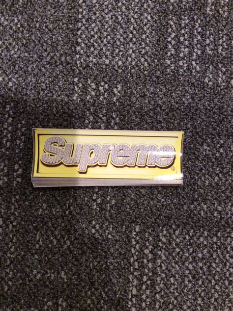 Supreme Bling Box Logo Sticker Grailed
