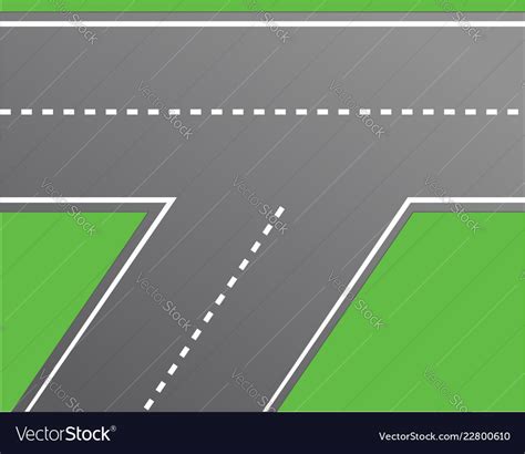 Road Intersection Road Royalty Free Vector Image