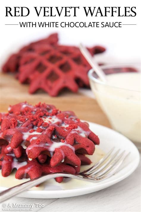 If you love red velvet cake or know someone else who does, you need to try this recipe for red velvet. Red velvet waffles (recipe) - A Mummy Too