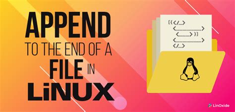 How To Append To End Of A File In Linux