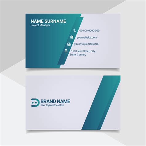 Modern Business Card Design Template Clean Professional Visiting Card