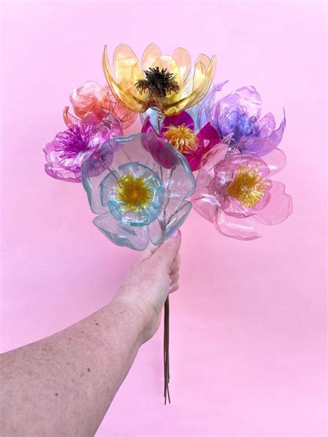 Recycled Plastic Bottle Large Flowers The Ultimate Happy Etsy In 2023