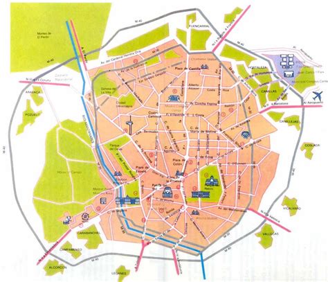Mapa De Madrid Barrios De Madrid Clase De Español Pinterest