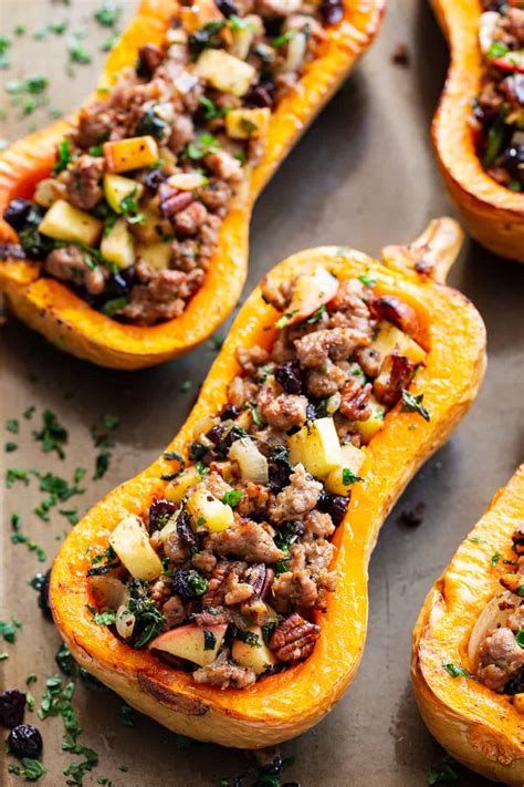 Sausage Stuffed Butternut Squash Paleo Whole30