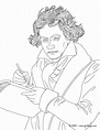 Dibujos para colorear retrato de ludwig van beethoven - es.hellokids.com