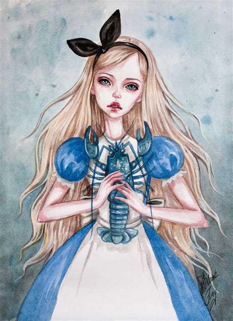 Lewis Carroll Arte Indie Japanese Watercolor Gothic Fantasy Art