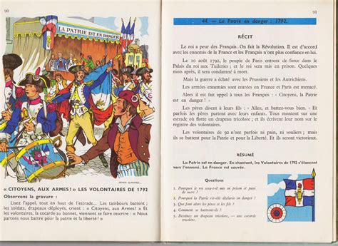 An Open Book With Pictures Of People And Flags On The Pages In French