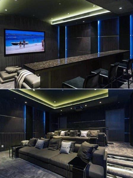 The design of this home cinema from luxury antonovich design is striking in its luxury. Top 40 Best Home Theater Lighting Ideas - Illuminated ...