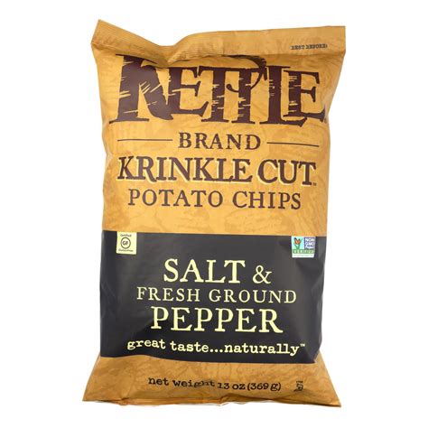 Kettle Brand Salt And Pepper Krinkle Cut Potato Chips 13 Oz Walmart