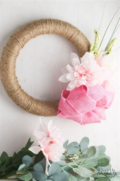 Quick And Easy Farmhouse Style Diy Dollar Store Wreath For Just 5