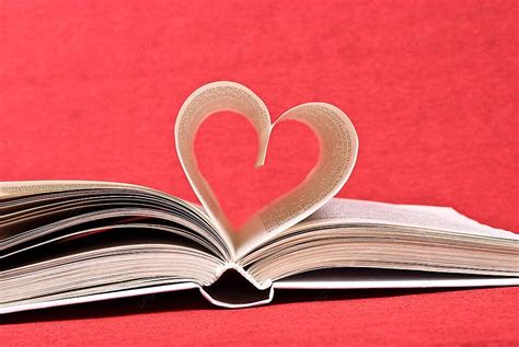 Fondo Corazón De Un Libro Páginas Rojo Saludo Regalo Foto E Imagen Para