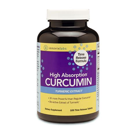 Innovixlabs High Absorption Curcumin 100 Time Release Tablets Iherb