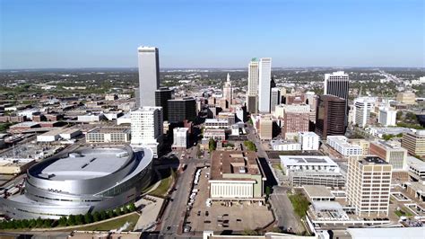 Downtown Tulsa By Drone Stock Video Footage Storyblocks
