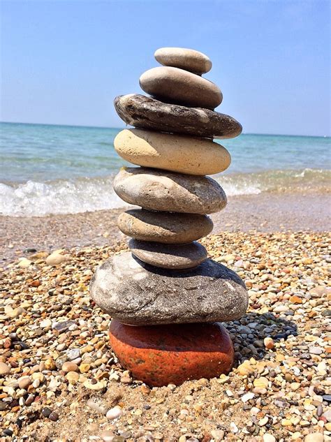 Free Download Stones Stacked Balance Sea Beach Pebble Stack