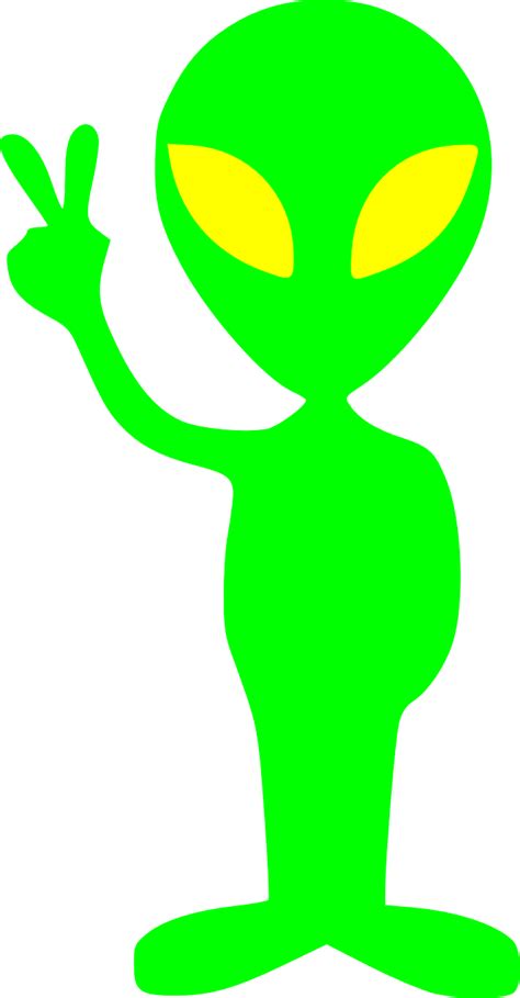 Aliens Green Funny Waving Hand Png Picpng