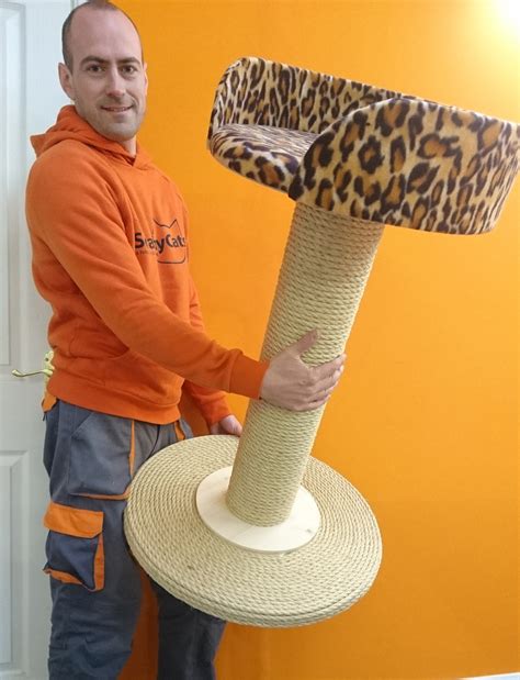 Giant Cat Scratching Post With Large Bed Made In The Uk