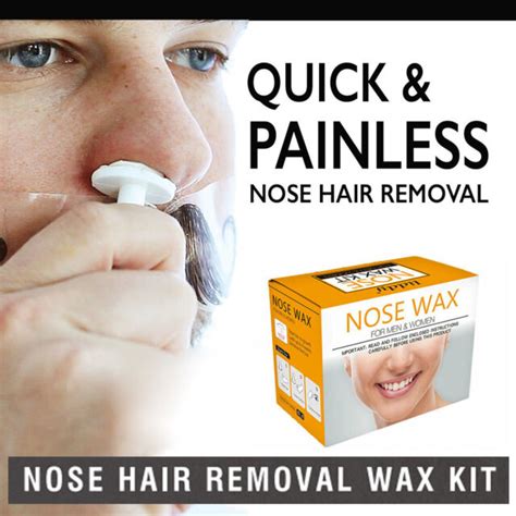 Mens Nose Hair Removal Wax Beads Kit Nasal Ear Hairs Effective
