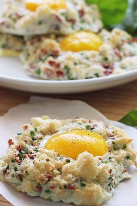 Preparing eggs with fat (like frying them in butter or oil) will add fat and calories to your meal. Eggs in Clouds | Recipe | Diet recipes low calorie, Low calorie breakfast, Recipes
