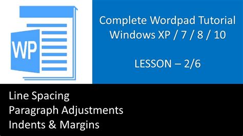 Microsoft Wordpad Full Tutorial For Windows 10 8 7 Xp Lesson 2