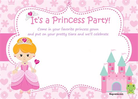 Free Princess Birthday Invitations Free Printable Birthday Invitation