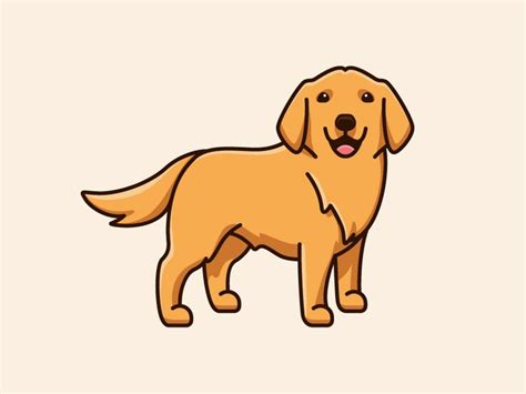 Cartoon Golden Retriever Puppy Drawing Cartoon Drawing Of A Golden