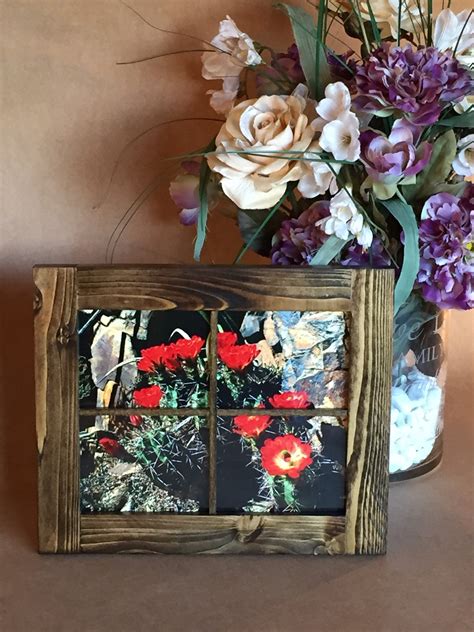 8x10 Distressed Rustic Window Picture Frame 4 Paned Window Etsy