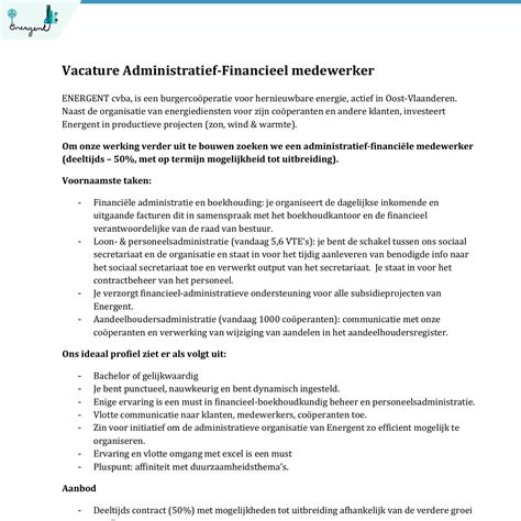 20200120 Vacature Administratief Financieel Medewerkerpdf Docdroid