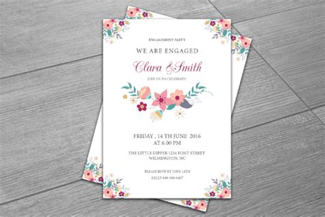 Free 21 Engagement Invitation Templates In Psd Ai Ms Word Apple