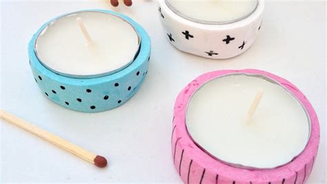 How To Make Cute Polymer Clay Tea Light Holders Diy Home Tutorial