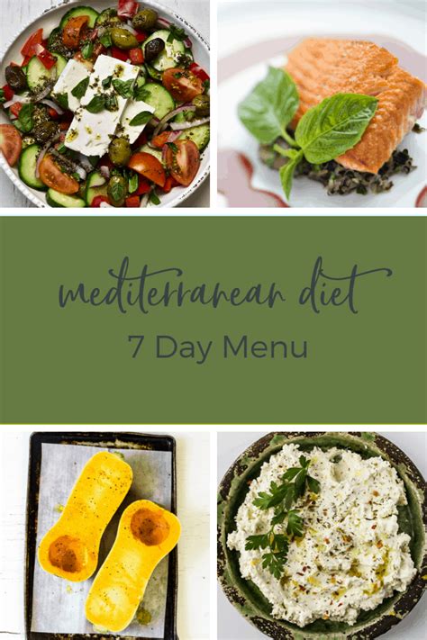 Mediterranean Diet Weekly Meal Plan Dinner Recipes