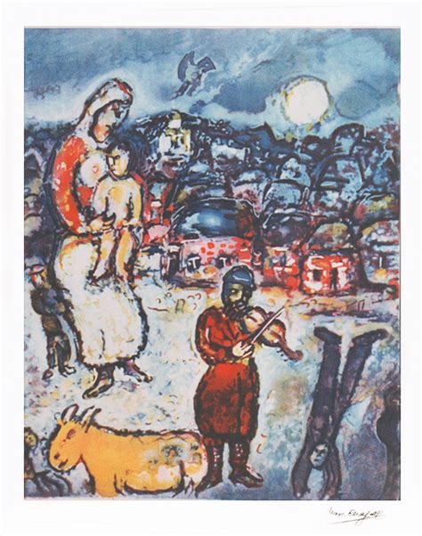 Fiddler On The Roof Lithograph By Marc Chagall Alliance Art
