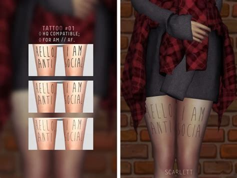 The Sims Resource Tattoo 01 By Scarlett Content • Sims 4 Downloads