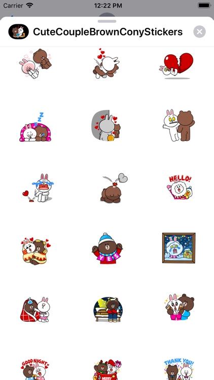 Cute Couple Brown Cony Sticker By Lahcen Jeddour