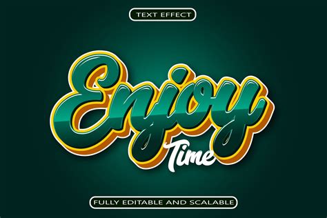 Enjoy Time Editable Text Effect Graphic By Maulida Graphics · Creative