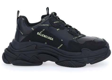 Balenciaga Triple S Allover Logo Black Green 536737w2fa11070 Balenciaga 슈프라이즈