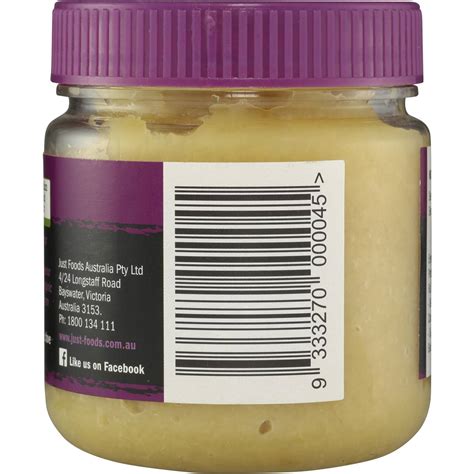 Just Foods Crushed Garlic Organic 185g Woolworths