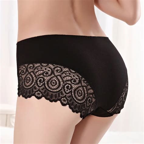 2019 sexy seamless panties ice silk women underwear cotton crotch mid rise briefs for girls lace