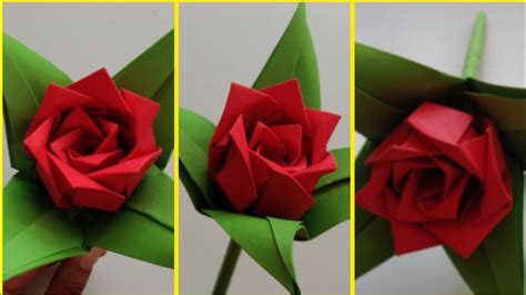 Cara Bikin Bunga Mawar Dari Kertas Origami Terbaru