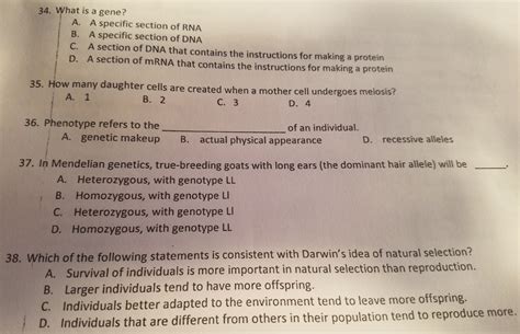 But what is dna or deoxyribonucleic acid? Solved: 34. What Is A Gene? A. A Specific Section Of RNA B ...