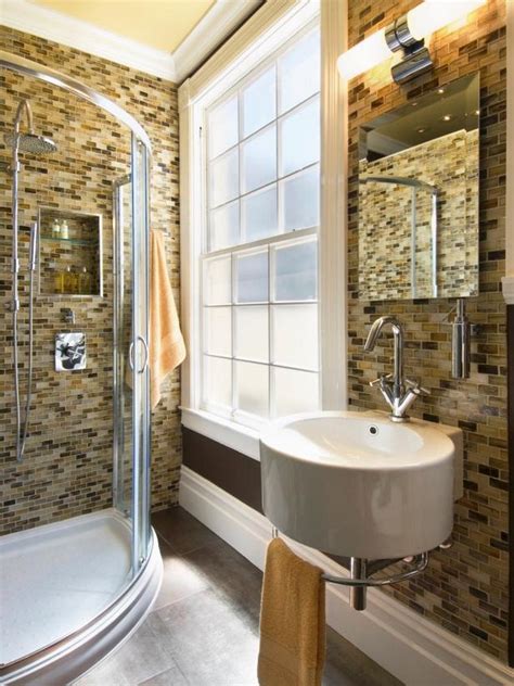 Once you've coordinated your walls, your floors, and your shower tiles, it's time to let your cabinets in on the fun. Small Bathrooms mean Big Designs