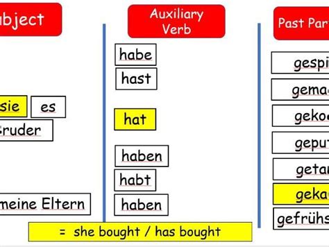 The Perfect Tense In German Teaching Resources
